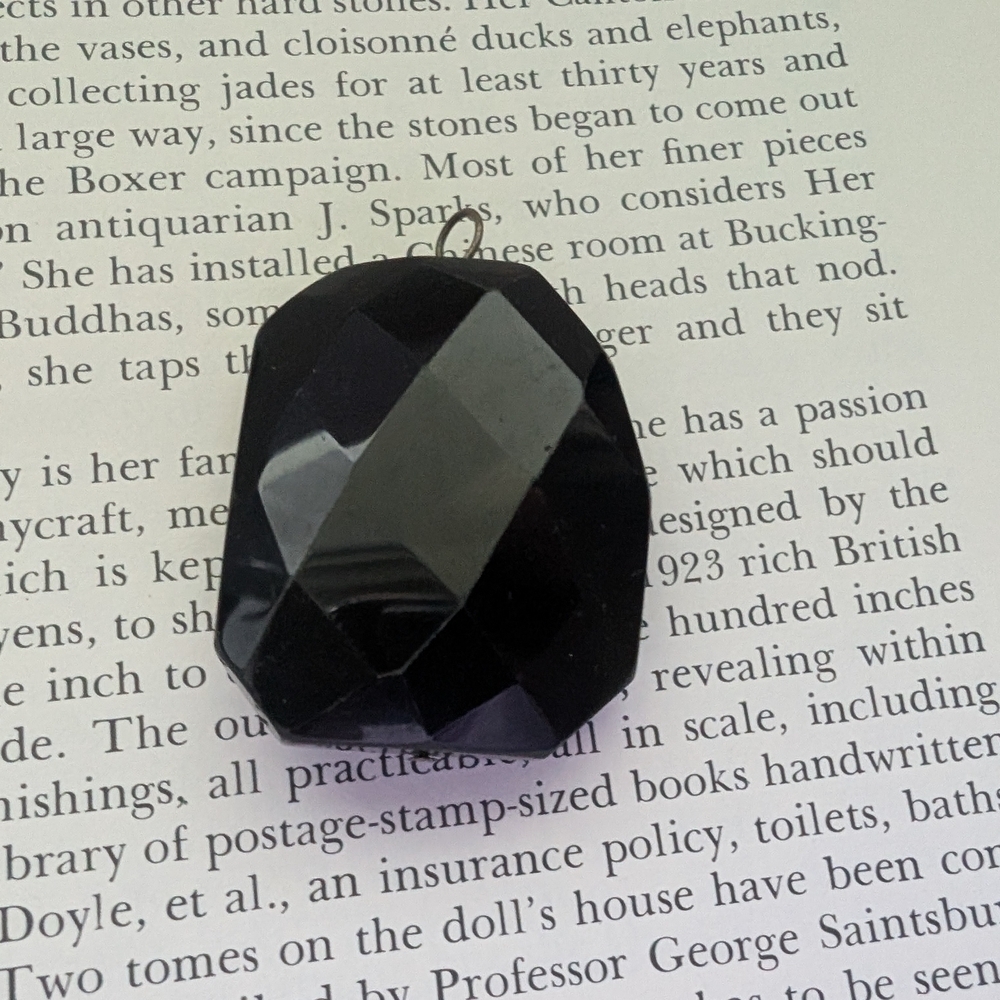Black Faceted Pendant